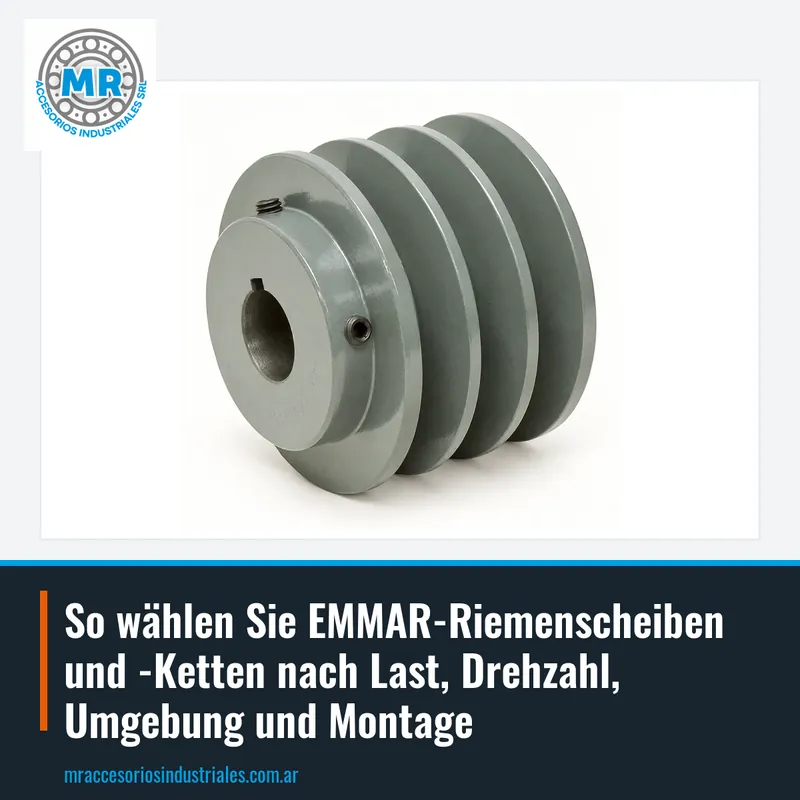 So wählen Sie EMMAR-Riemenscheiben und -Ketten nach Last, Drehzahl, Umgebung und Montage