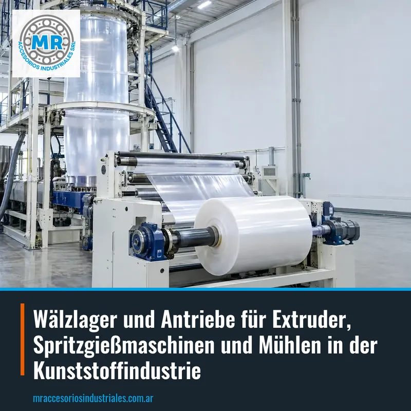 Wälzlager und Antriebe für Extruder, Spritzgießmaschinen und Mühlen in der Kunststoffindustrie