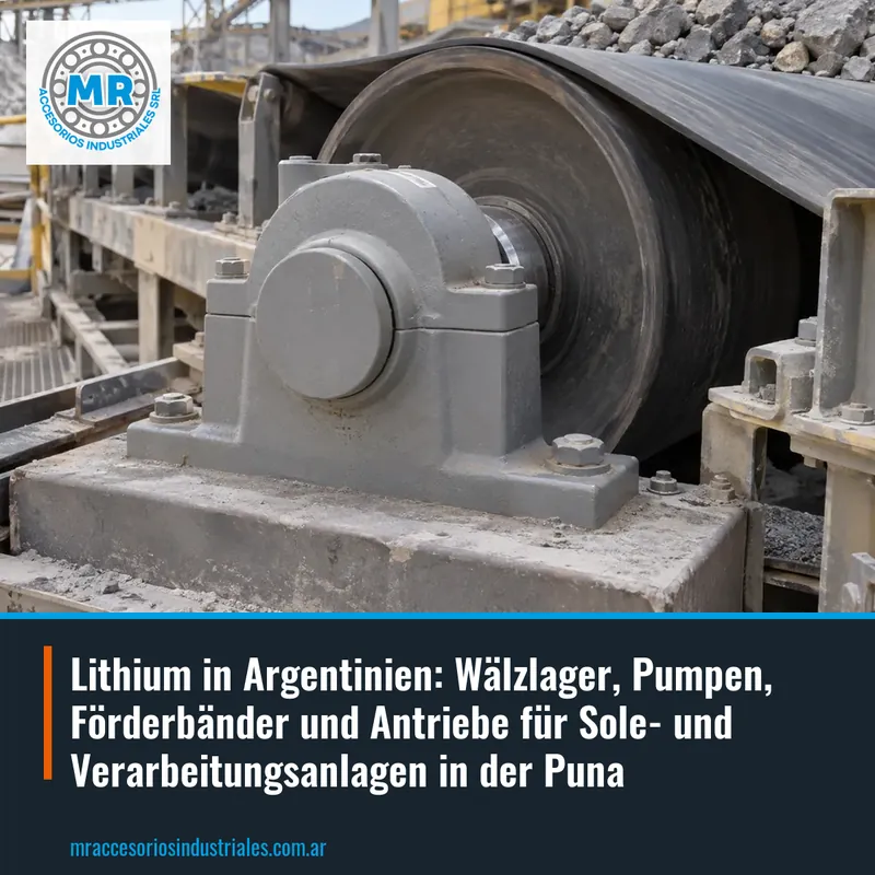 Lithium in Argentinien: Wälzlager, Pumpen, Förderbänder und Antriebe für Sole- und Verarbeitungsanlagen in der Puna