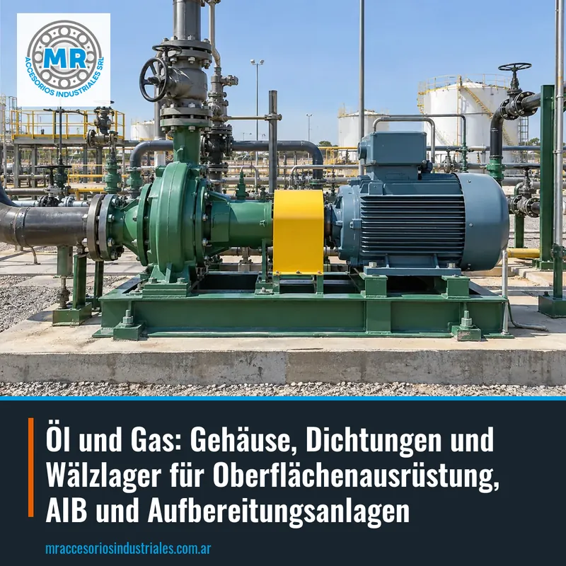 Öl und Gas: Gehäuse, Dichtungen und Wälzlager für Oberflächenausrüstung, AIB und Aufbereitungsanlagen