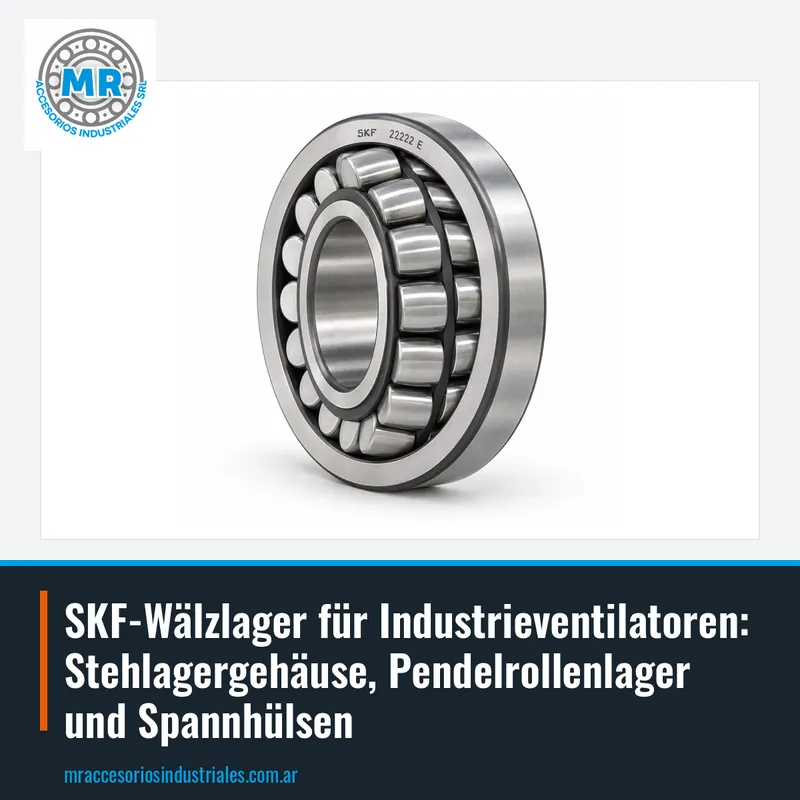 SKF-Wälzlager für Industrieventilatoren: Stehlagergehäuse, Pendelrollenlager und Spannhülsen