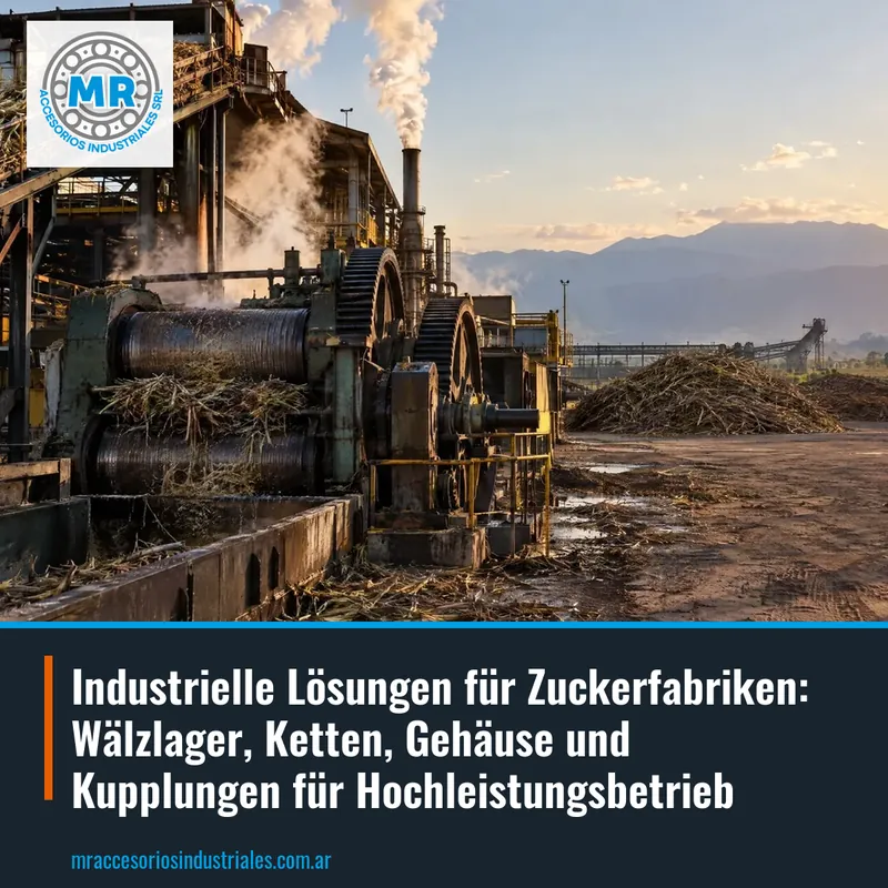 Industrielle Lösungen für Zuckerfabriken: Wälzlager, Ketten, Gehäuse und Kupplungen für Hochleistungsbetrieb