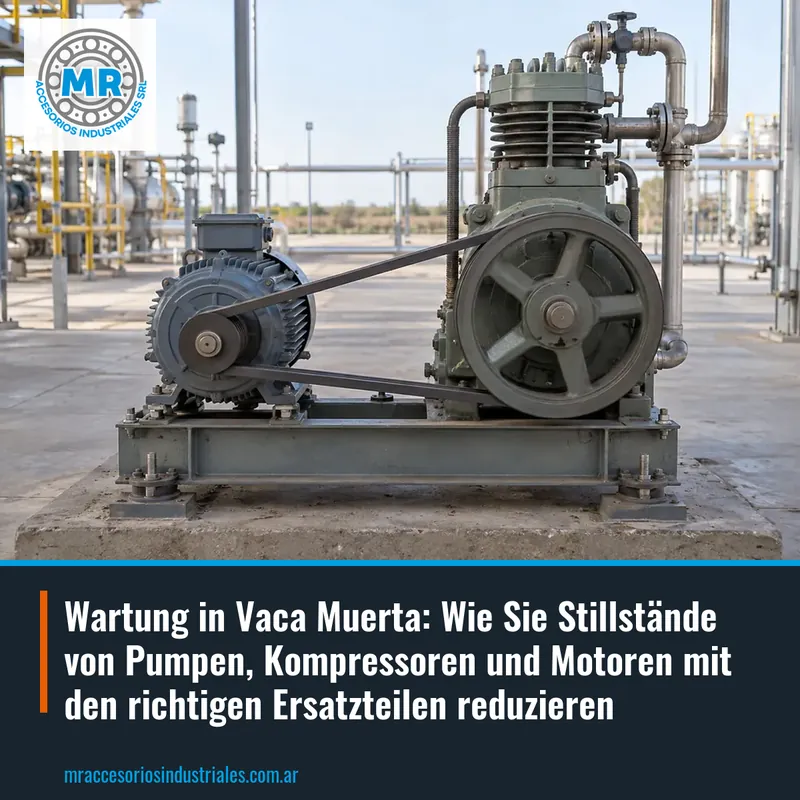 Wartung in Vaca Muerta: Wie Sie Stillstände von Pumpen, Kompressoren und Motoren mit den richtigen Ersatzteilen reduzieren