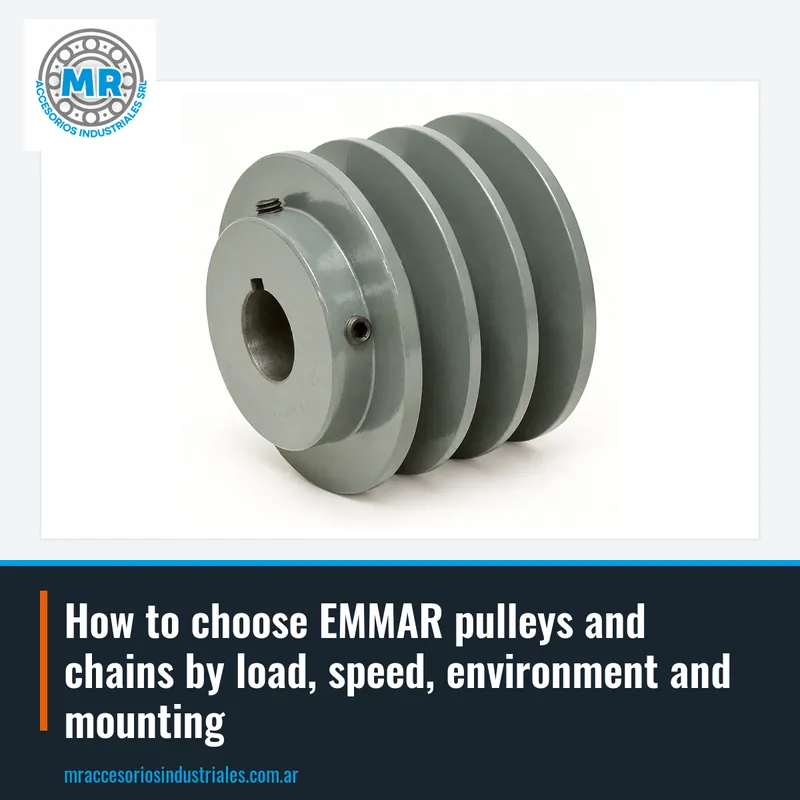 How to choose EMMAR pulleys and chains by load, speed, environment and mounting