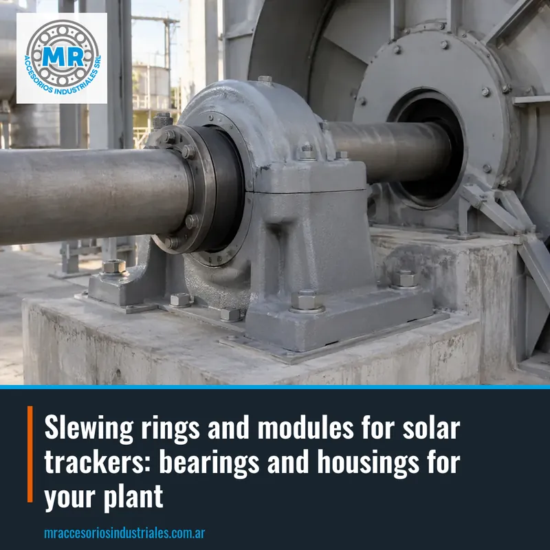 Slewing rings and modules for solar trackers: bearings and housings for your plant