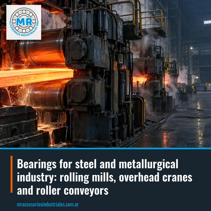 Bearings for steel and metallurgical industry: rolling mills, overhead cranes and roller conveyors