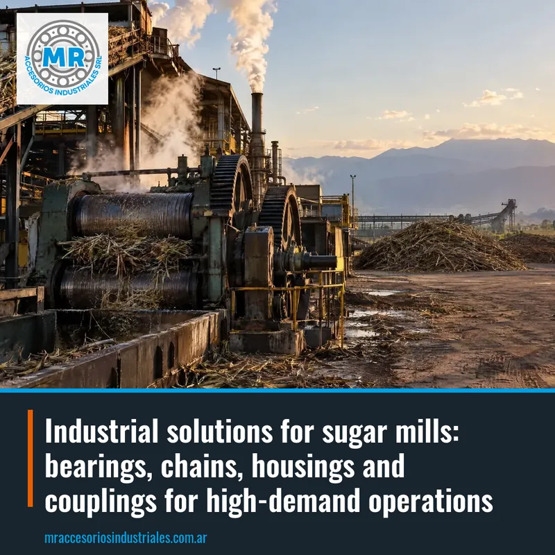 Industrial solutions for sugar mills: bearings, chains, housings and couplings for high-demand operations