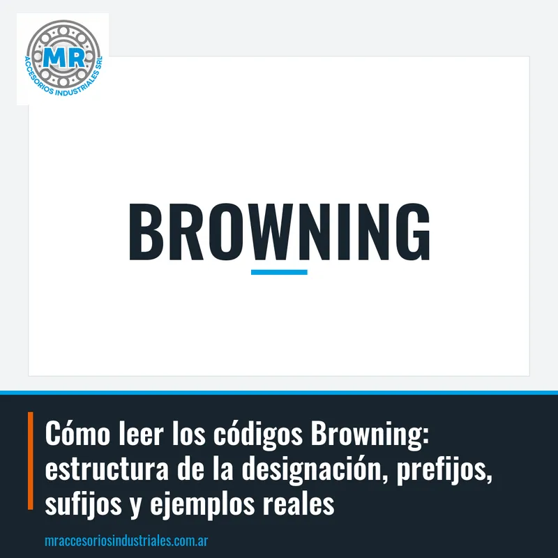 Cómo leer los códigos Browning: estructura de la designación, prefijos, sufijos y ejemplos reales