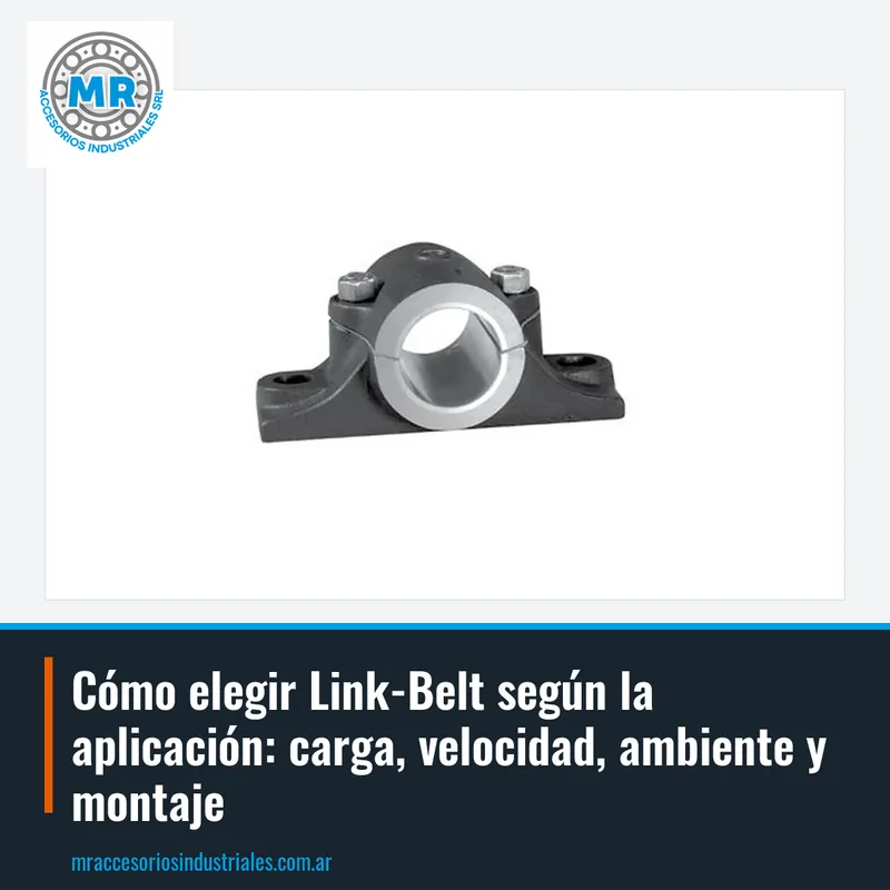 Cómo elegir Link-Belt según la aplicación: carga, velocidad, ambiente y montaje
