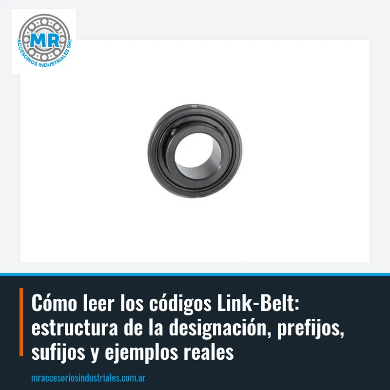 Cómo leer los códigos Link-Belt: estructura de la designación, prefijos, sufijos y ejemplos reales