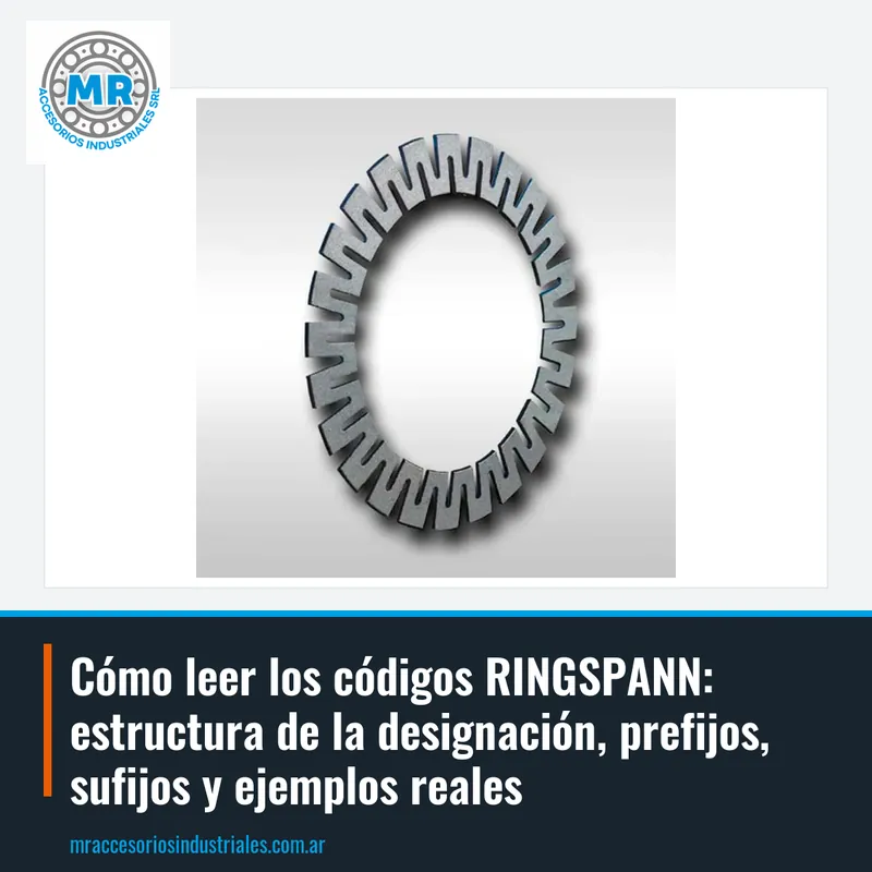 Cómo leer los códigos RINGSPANN: estructura de la designación, prefijos, sufijos y ejemplos reales