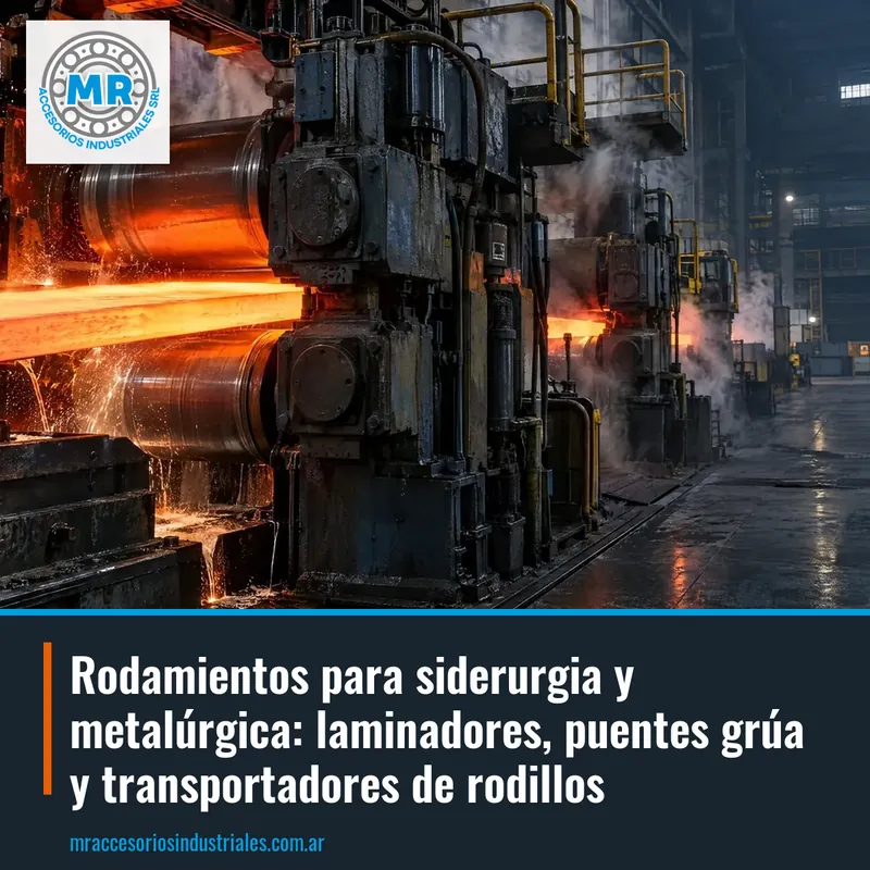 Rodamientos para siderurgia y metalúrgica: laminadores, puentes grúa y transportadores de rodillos