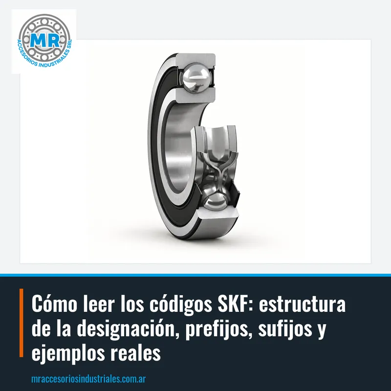 Cómo leer los códigos SKF: estructura de la designación, prefijos, sufijos y ejemplos reales