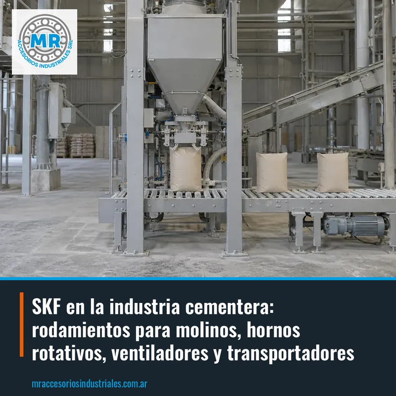 SKF en la industria cementera: rodamientos para molinos, hornos rotativos, ventiladores y transportadores