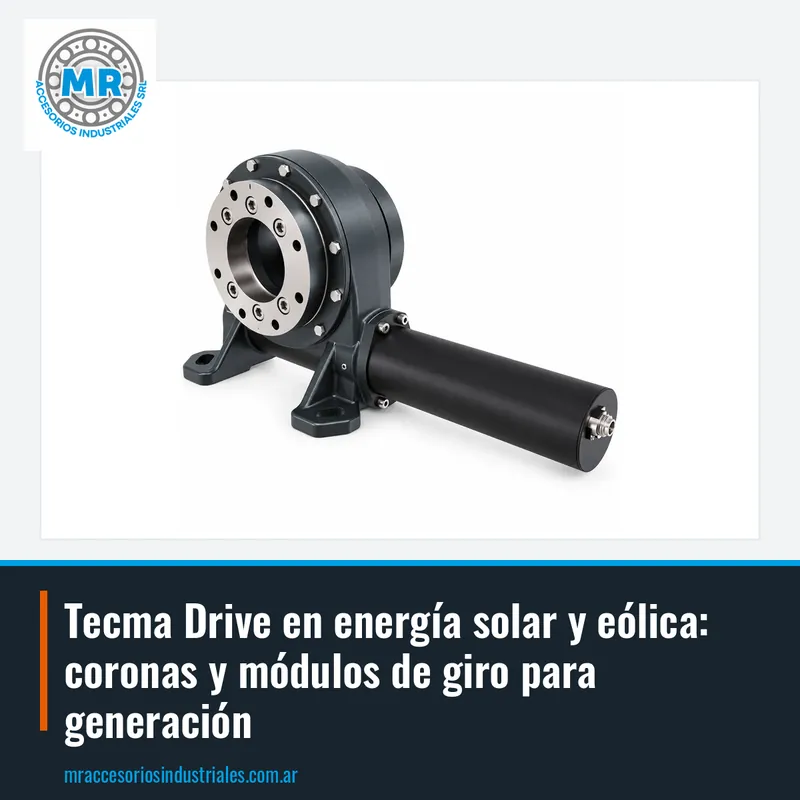 Tecma Drive en energía solar y eólica: coronas y módulos de giro para generación