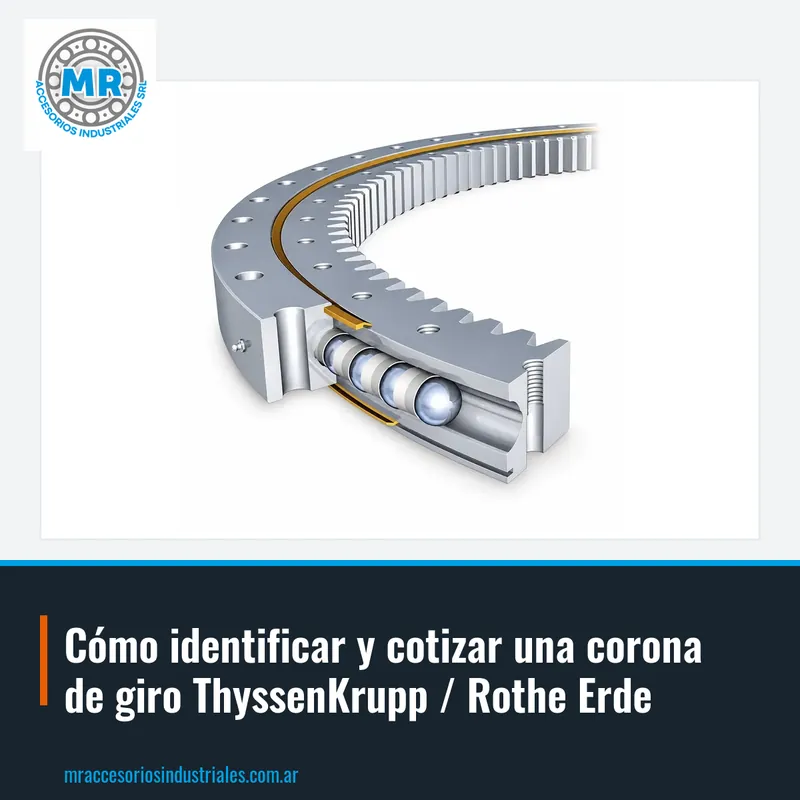 Cómo identificar y cotizar una corona de giro ThyssenKrupp / Rothe Erde