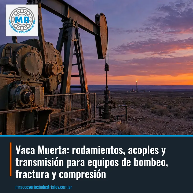 Vaca Muerta: rodamientos, acoples y transmisión para equipos de bombeo, fractura y compresión