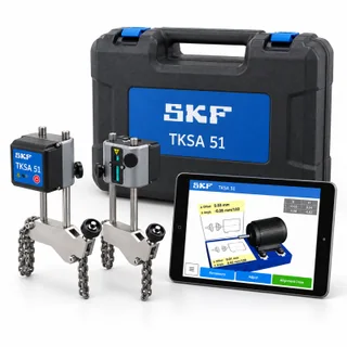 Alineador de ejes SKF TKSA 51 en fotografía de estudio.