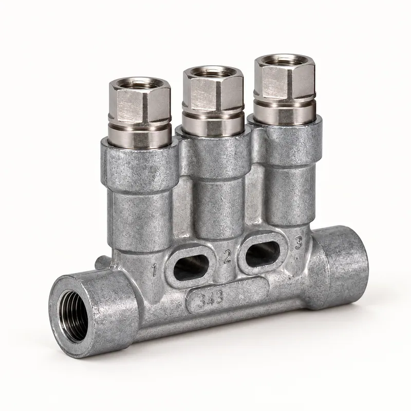 Dosificador de lubricación centralizada de tres salidas · SKF LL/343-4VS-33300-ZZ