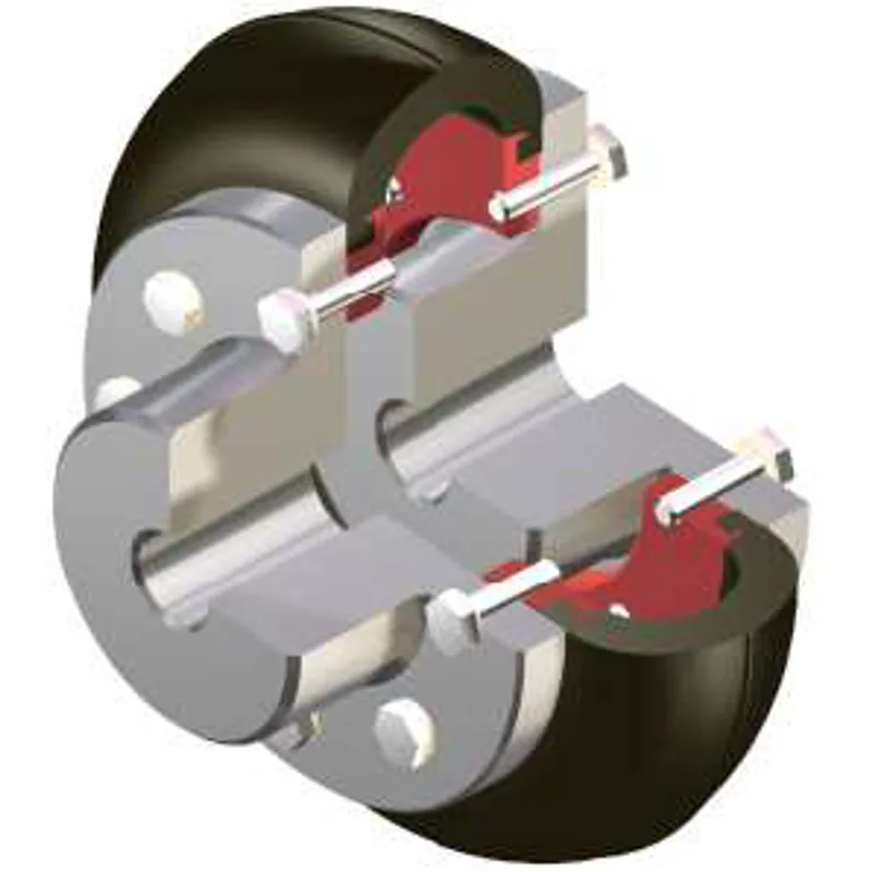 Cutaway of a GUMMI Type A elastic coupling with inverted hub · GUMMI CIN