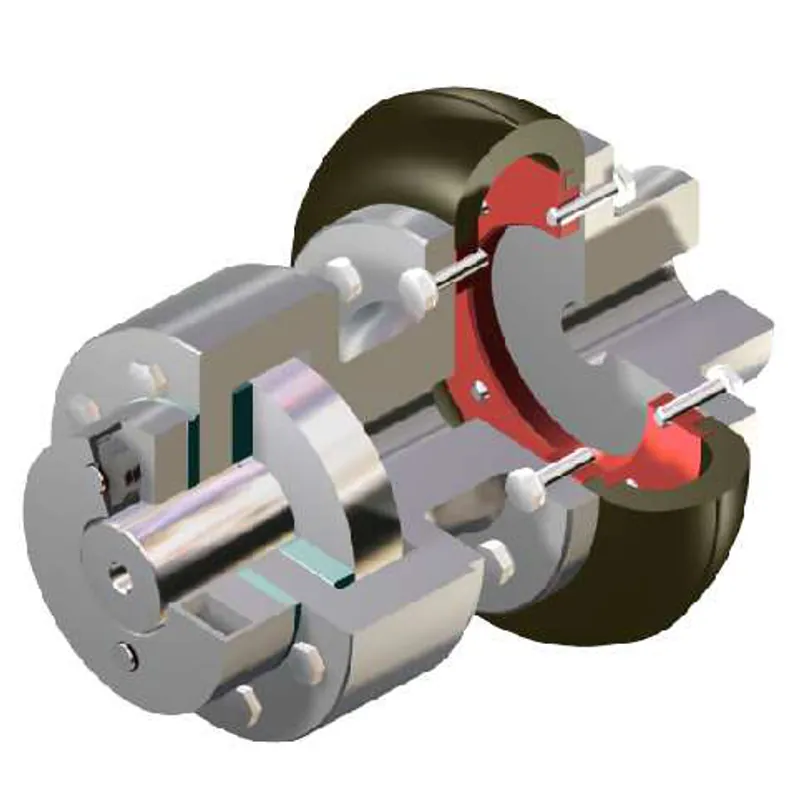 Cutaway of a GUMMI Type A elastic coupling with torque limiter · GUMMI LT