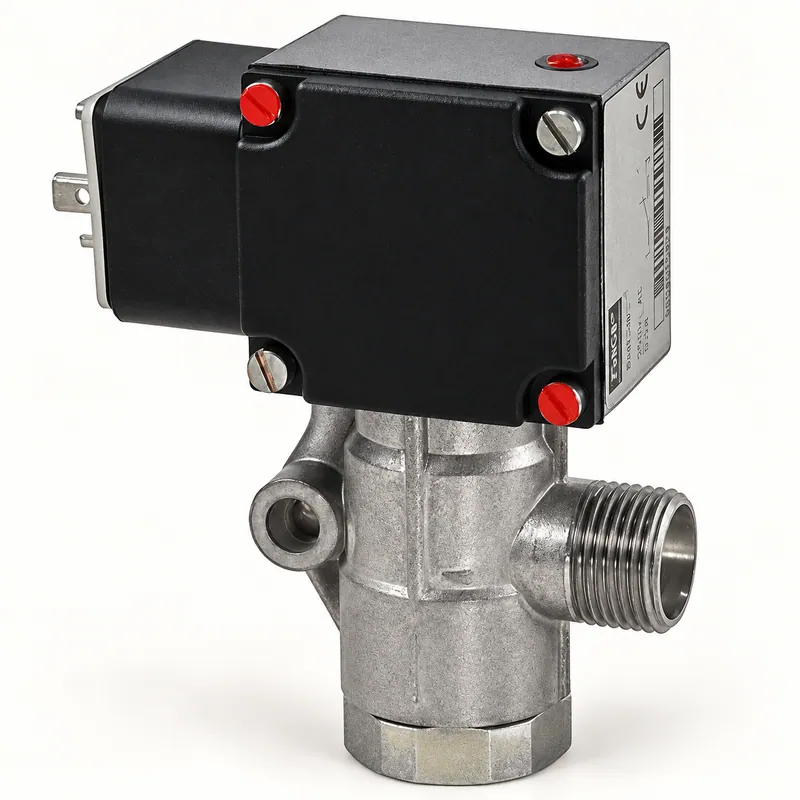 Monitor de flujo cilíndrico de acero con conexiones roscadas y cuerpo estriado · SKF LL/171-210-052