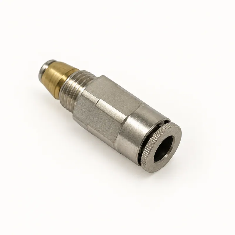 Válvula de retención metálica con conexión para tubo de 6 mm y cuerpo hexagonal · SKF LL/226-14091-4