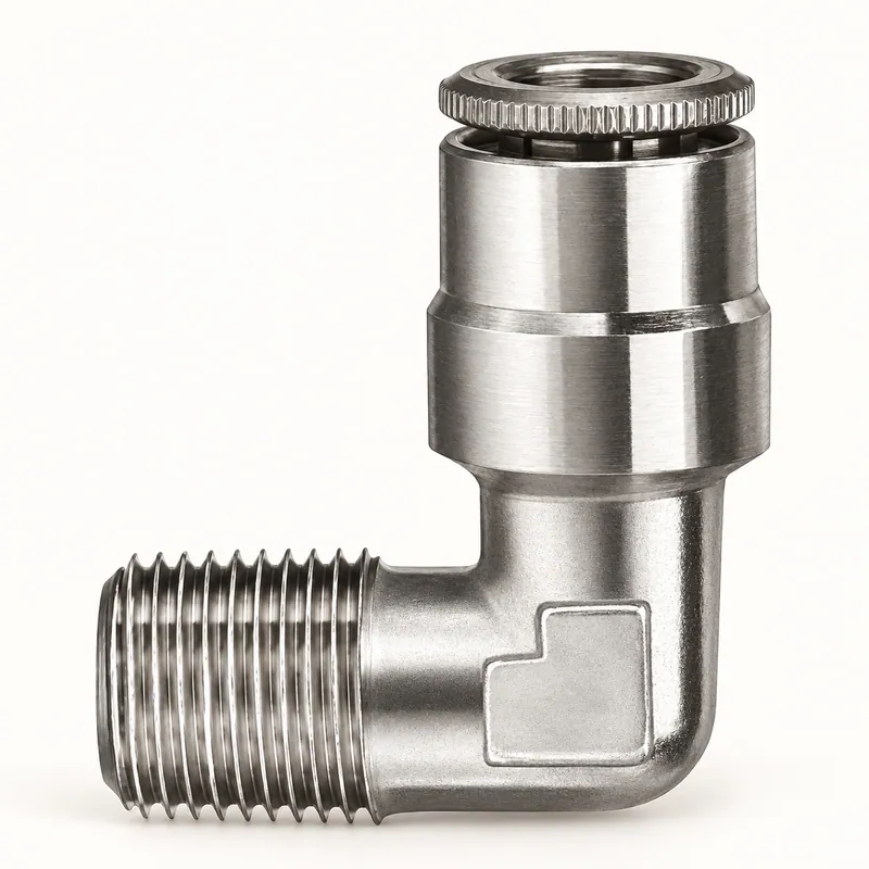 Racor en codo con conexión rápida y tuerca hexagonal para tubo flexible · SKF LL/226-14123-5