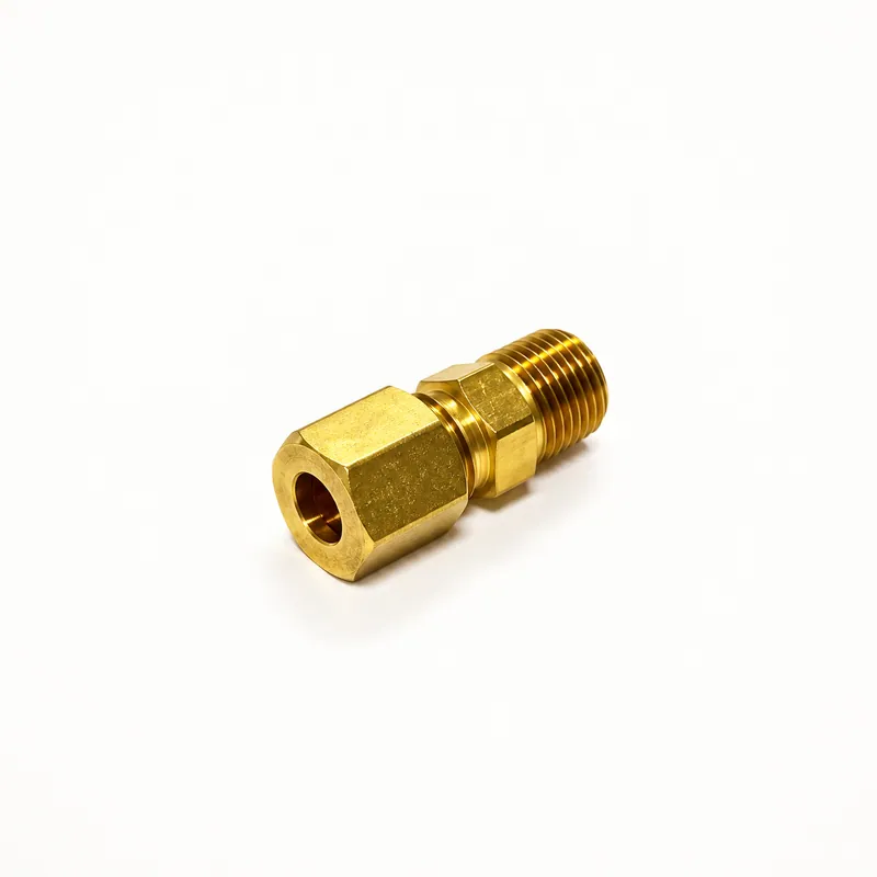 Conector recto de compresión metálico para tubo de 1/4 y rosca macho · SKF LL/241290