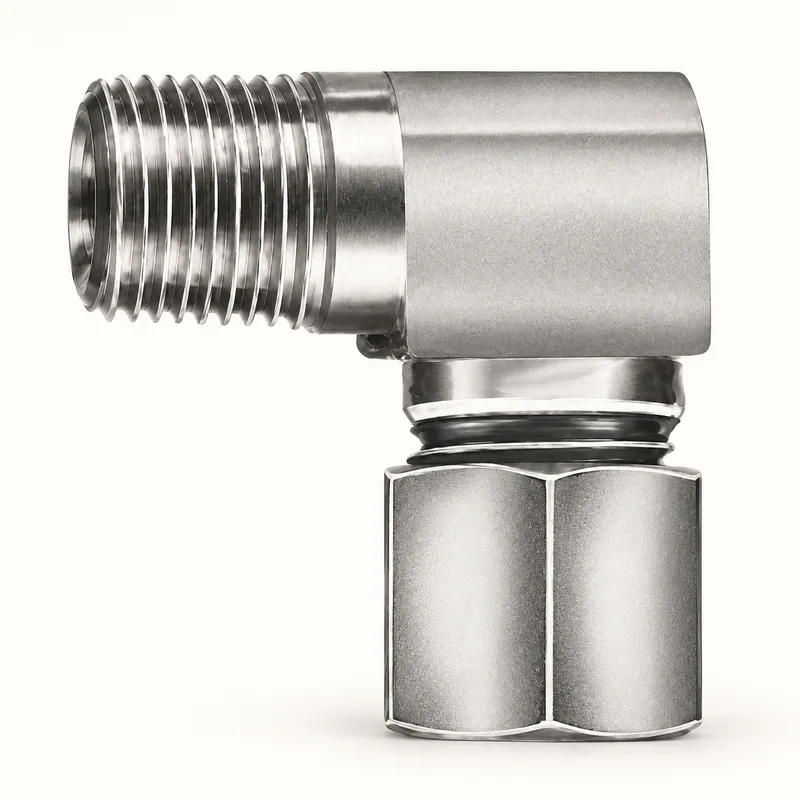Conector recto de compresión metálico para tubos de acero o nailon, con tuerca hexagonal y rosca macho · SKF LL/241293