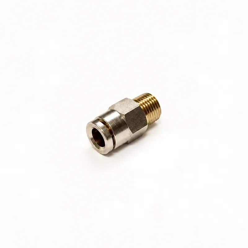 Adaptador recto metálico con conexión para tubo de 1/4 y rosca macho de 1/8 NPT · SKF LL/272659