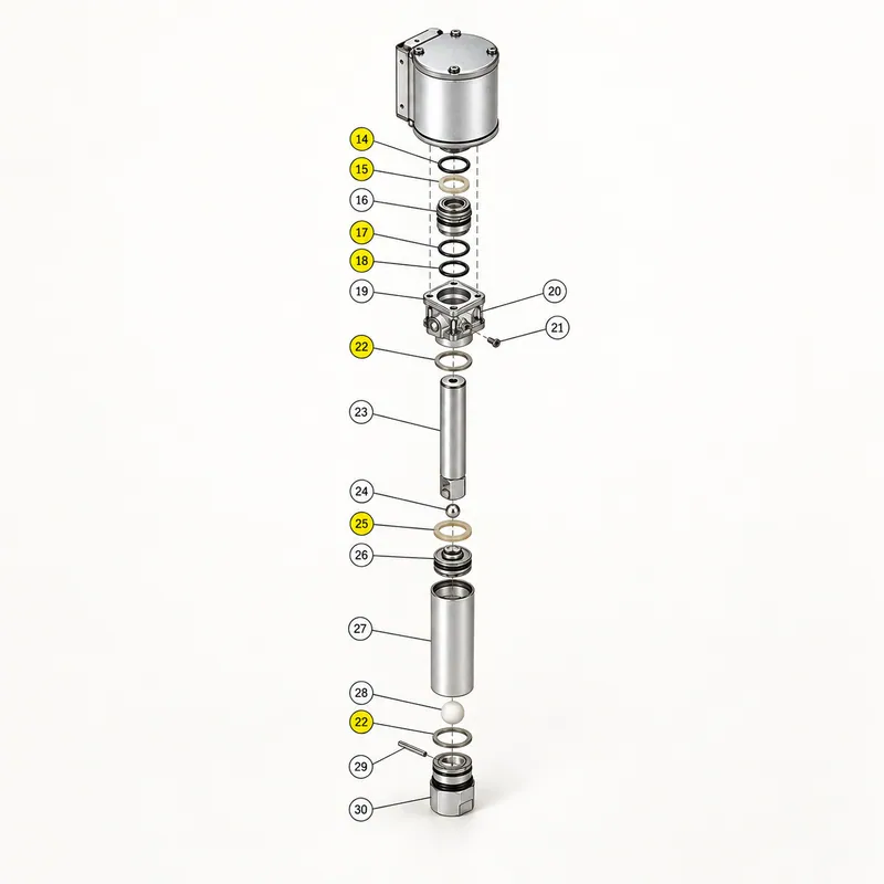 Kit de sellos con juntas y retenes de goma para bomba de fluido · SKF LL/275401