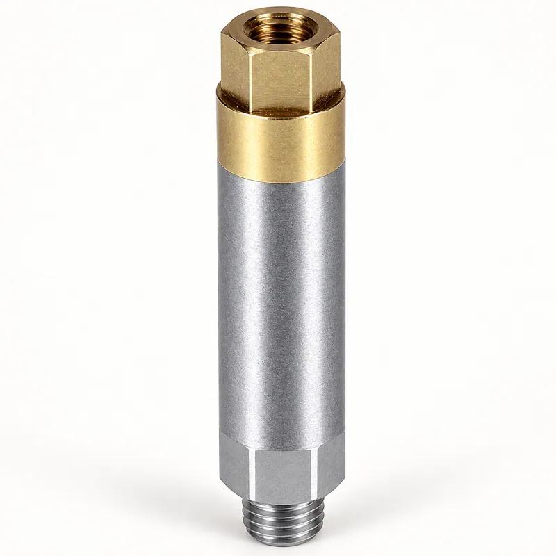 Unidad dosificadora metálica cilíndrica con salidas roscadas para lubricante · SKF LL/341-400-40000-00
