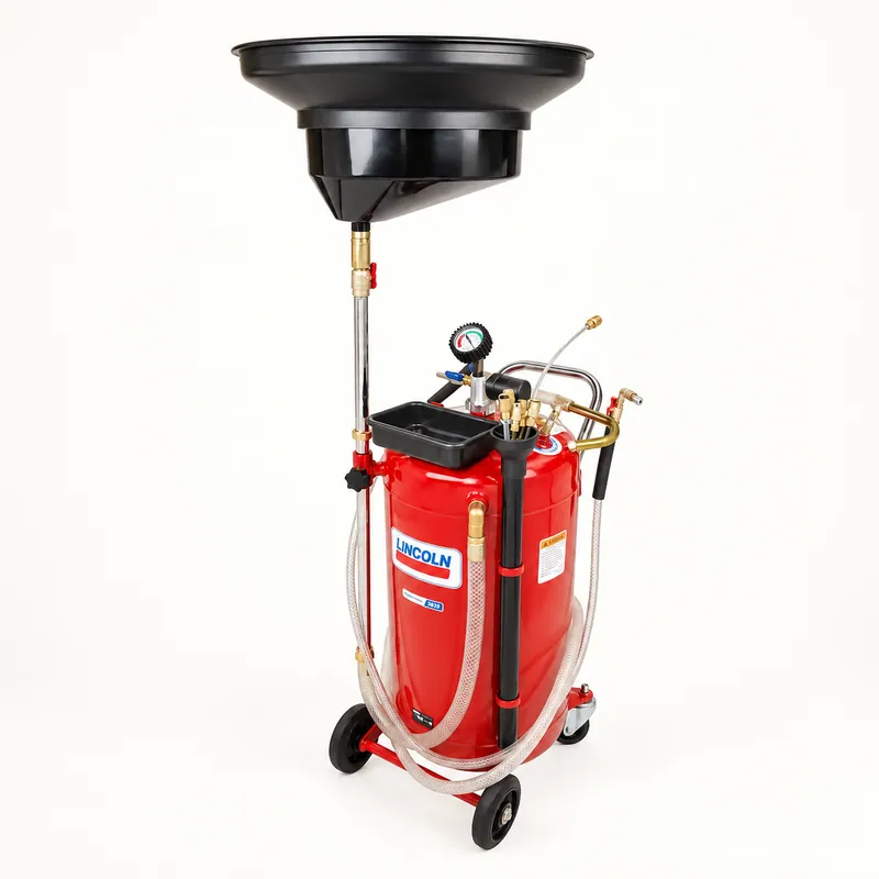 Recipiente metálico cilíndrico para drenaje de fluidos usados, con tapa y manija · SKF LL/3639