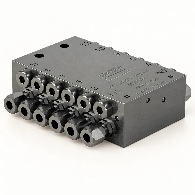 Dispositivo dosificador SSVM12 metálico con varias salidas · SKF LL/619-37049-1