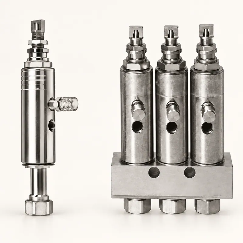 Inyector de grasa cilíndrico de acero con extremos roscados y cuerpo estriado · SKF LL/81770-5