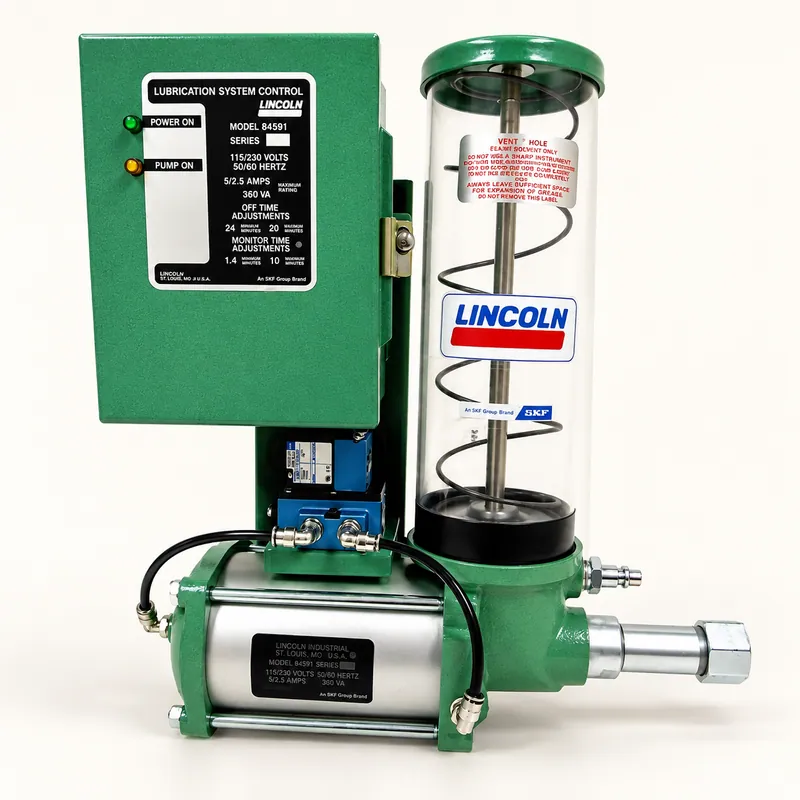 Sistema de lubricación automática con bomba neumática, mangueras y dosificador, relación 31:1 · SKF LL/82655