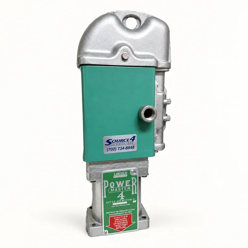 Motor neumático PowerMaster 4, cuerpo metálico cilíndrico con conexiones de aire · SKF LL/82730