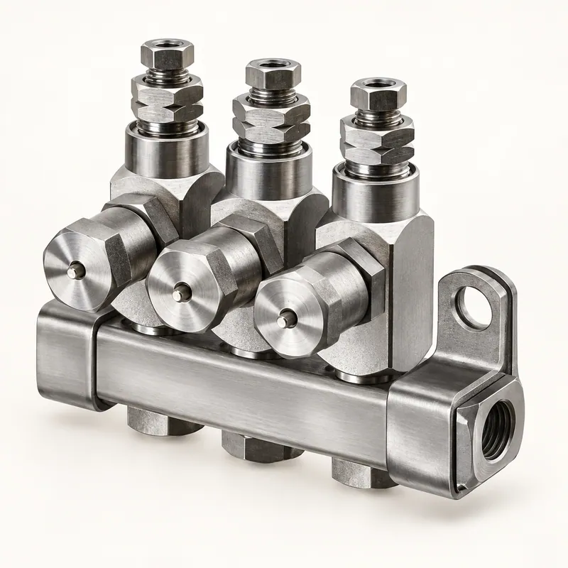 Inyector de grasa metálico cilíndrico con conexiones roscadas para sistema Centro-Matic · SKF LL/83309-1
