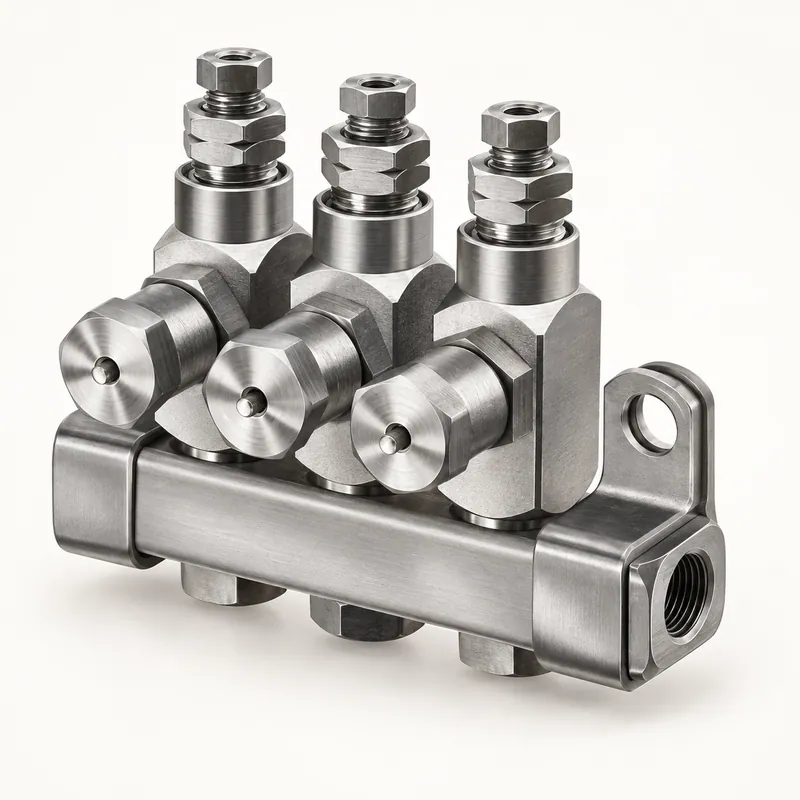 Inyector de grasa metálico alargado con cuerpo cilíndrico y roscas en los extremos · SKF LL/83309-4