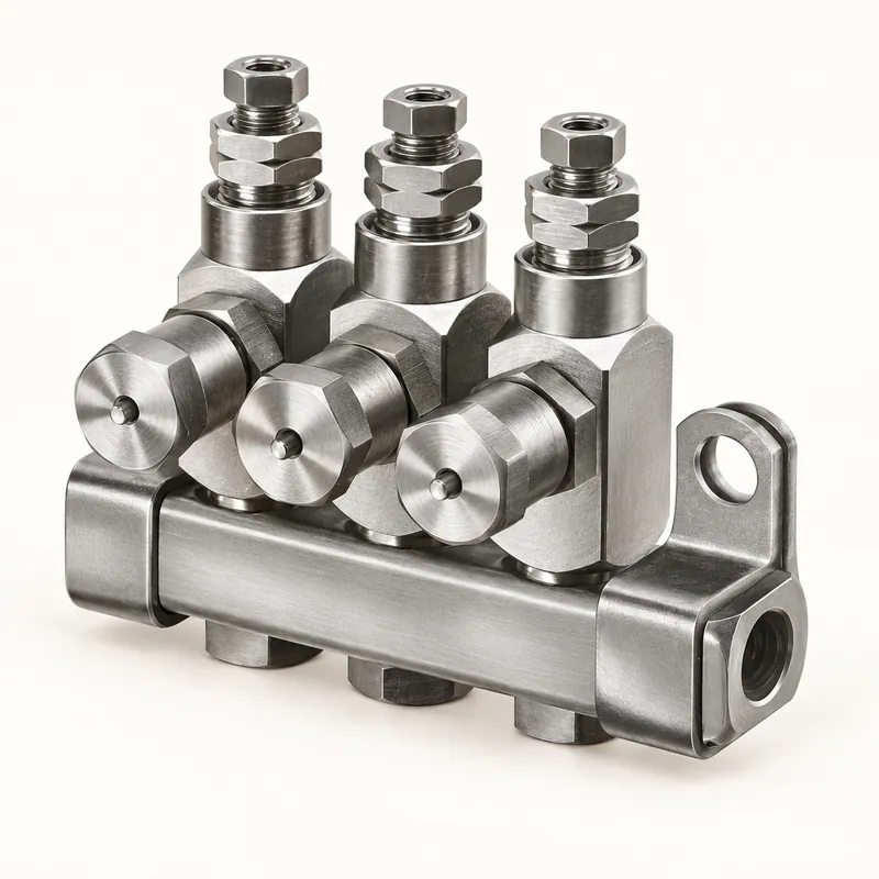 Inyector de grasa metálico alargado con cuerpo cilíndrico y roscas en los extremos · SKF LL/83309-6