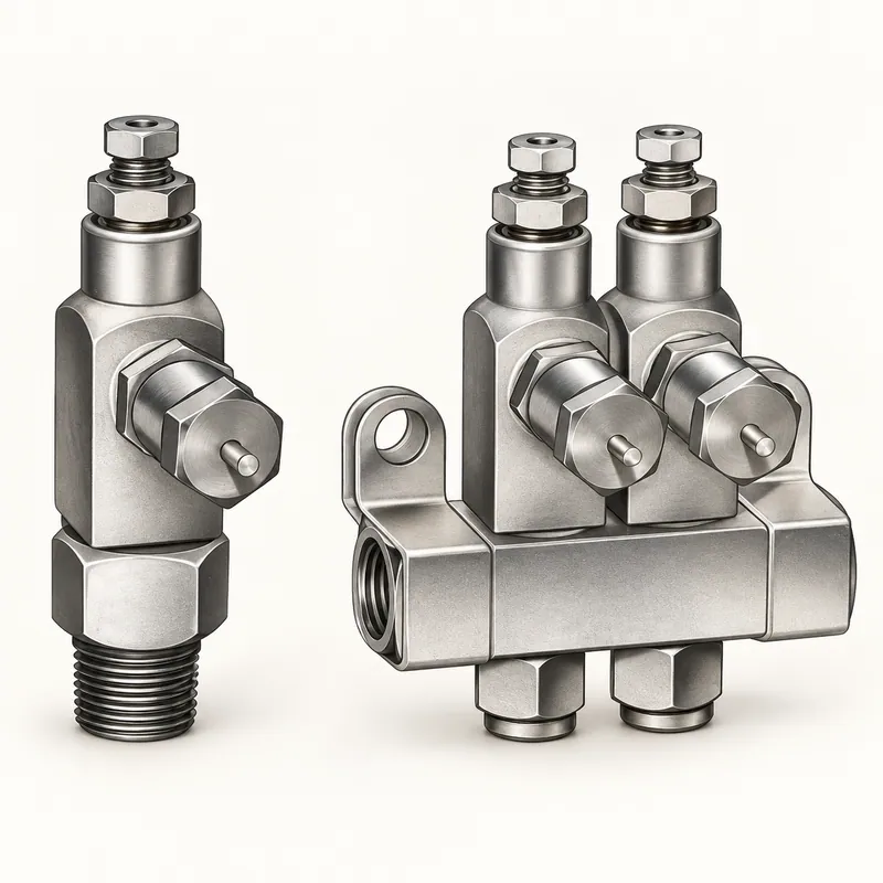 Inyector de grasa de acero con cuerpo cilíndrico, roscas y tuerca hexagonal · SKF LL/83336-3