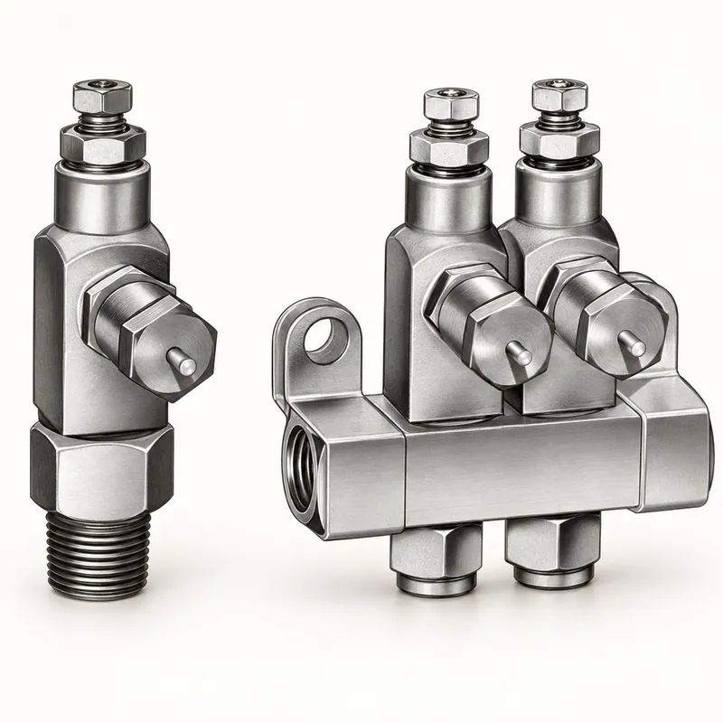 Inyector de grasa de acero con cuerpo cilíndrico, roscas y tuerca hexagonal · SKF LL/83336-4