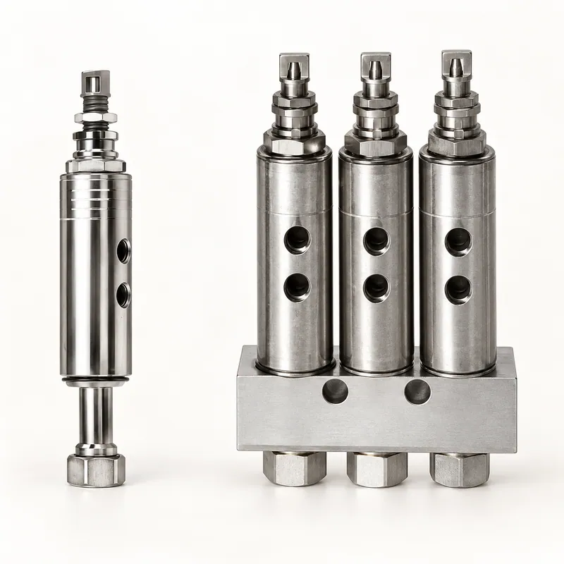 Inyector de aceite de acero con cuerpo cilíndrico, roscas y tuerca hexagonal para lubricación · SKF LL/83749-3