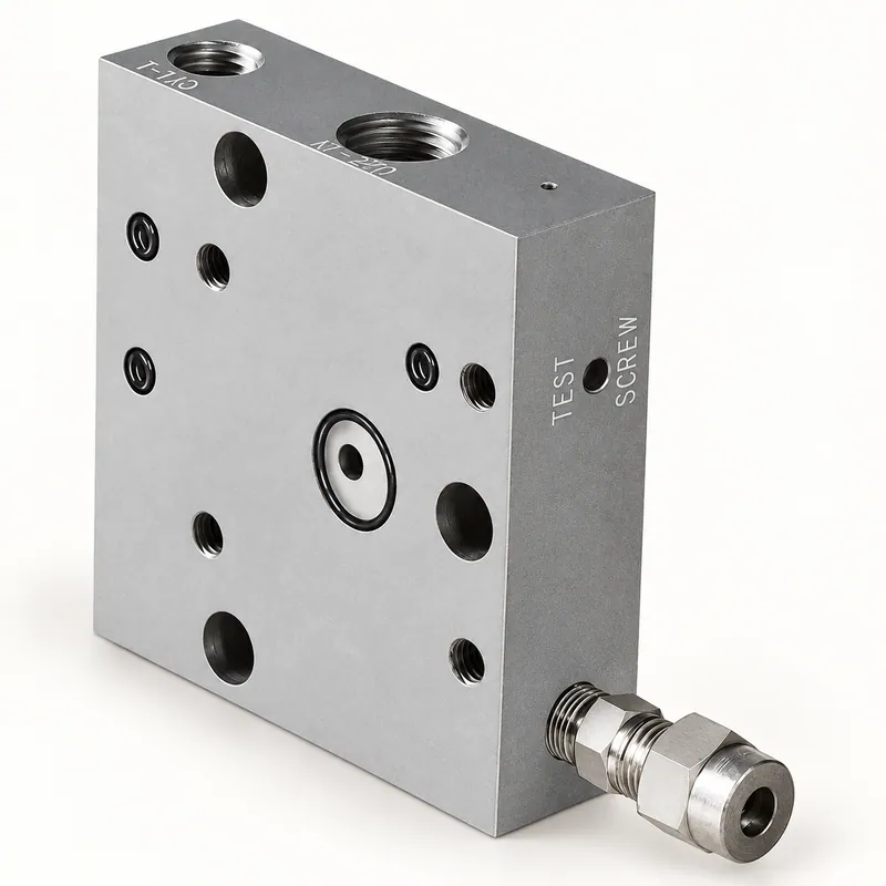 Bomba neumática de lubricación, cuerpo metálico cilíndrico con entradas de aire y salida de grasa. · SKF LL/87216