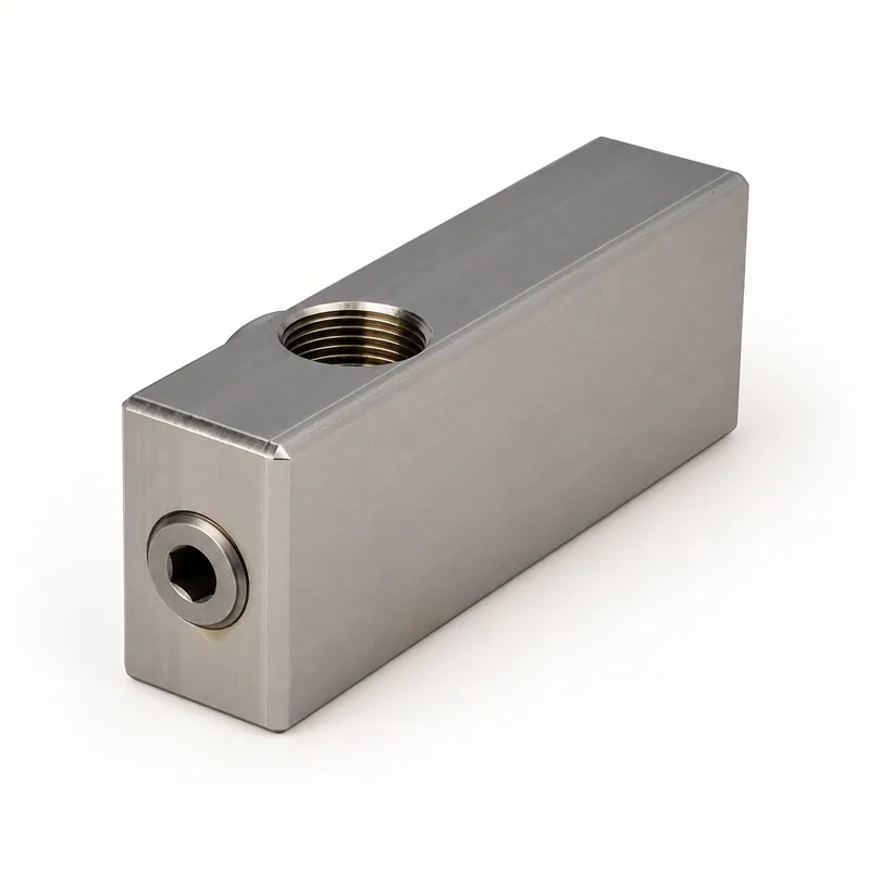 Bloque adaptador hidráulico de acero con conexiones roscadas · SKF 1013523 E