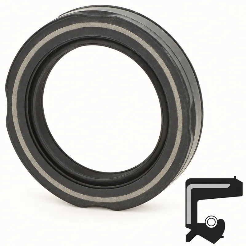 Retén radial de goma con labio y resorte interno, anillo sellador · SKF 16355