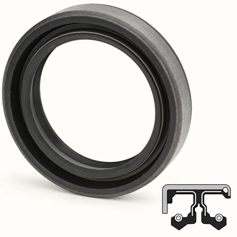 Retén radial de goma con labio de sellado y resorte interno · SKF 16485
