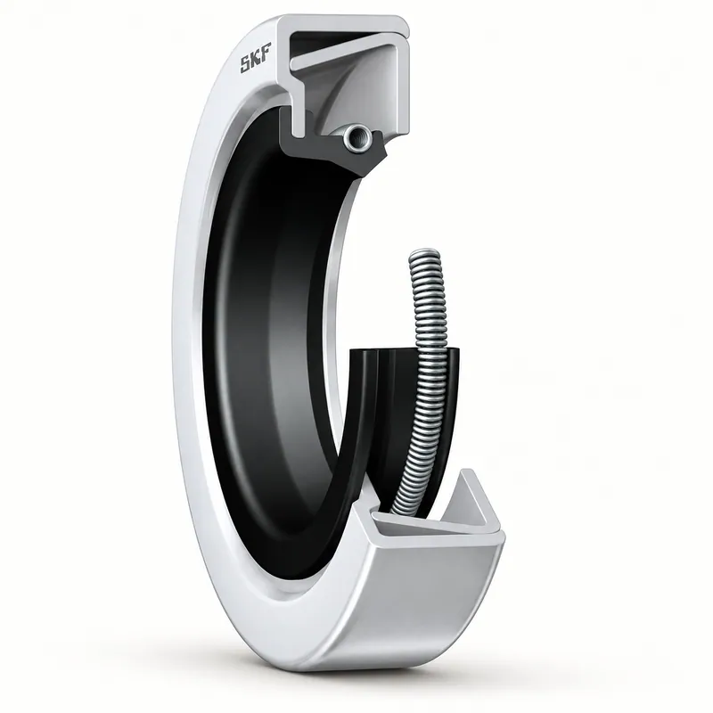 Retén radial con doble carcasa metálica y un labio de sellado · SKF 41761