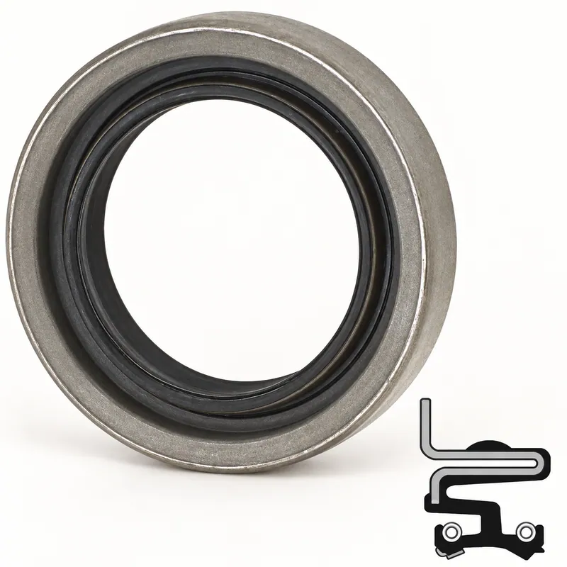 Retén radial de goma con labio de sellado y resorte interno · SKF 18771